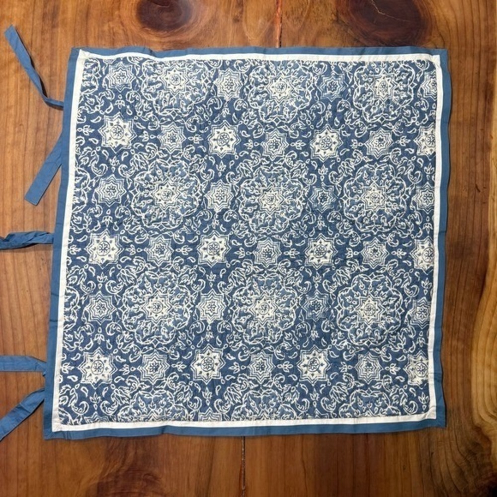 Pottery Barn Pillow Cover Square Cotton Tie Euro Sham Bohemian E4-4